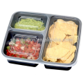 Meal Prep Bento Lunch Box Leakproof 3 Compartment Food Container Reusable FDA Approved Plastic Storage Box